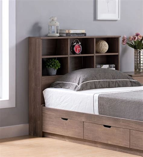 Fc Design Fulltwin Size Wood Bookcase Headboard With 6 Open Shelves In