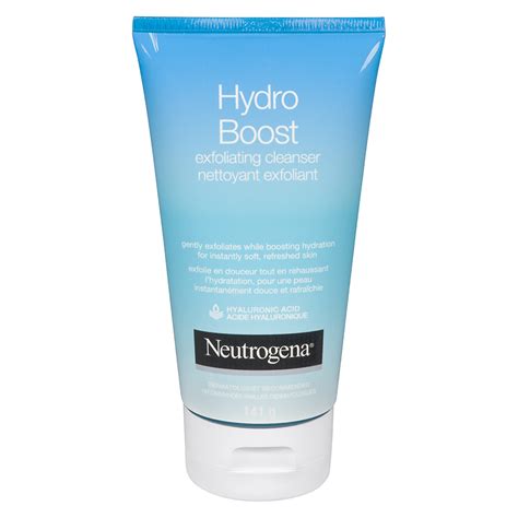 With gentle cleansing barriercare® technology this lightweight gel transforms into a silky lather that effectively lifts away dirt, oil and makeup without disrupting the skin barrier. Neutrogena Hydro Boost Exfoliating Cleanser - 141g ...