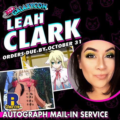 Leah Clark Autograph Mail In Service Orders Due October 31st