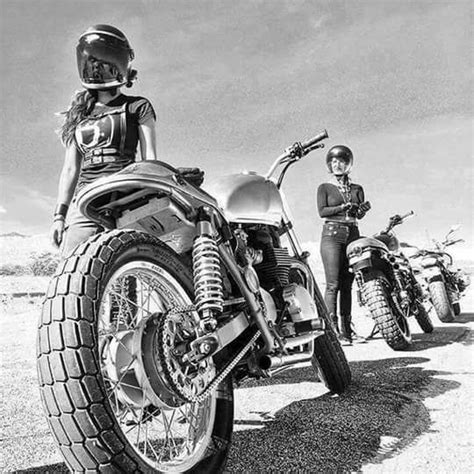 Asphalt Angel Photo Retro Motorcycle Motorcycle Girl Motorcycle Women