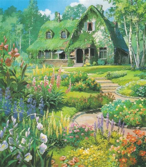 Ghibli Cottage 😍 Animeとnature 、 Rustic Small Backyard Gardens