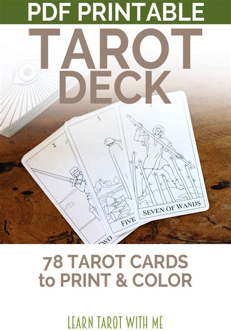 Printable Tarot Deck A Tarot Card Deck And Printable Tarot