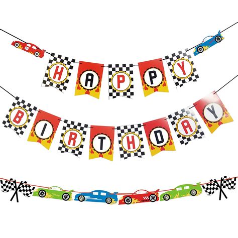 Buy Race Car Happy Birthday Banner Party Decorations Racing Party Sign