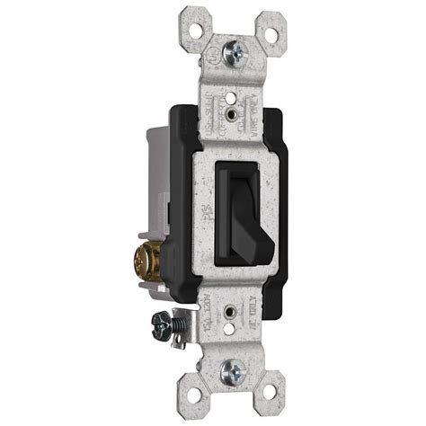 Legrand Pass And Seymour 15 Amp 3 Way Black Framed Toggle Light Switch At