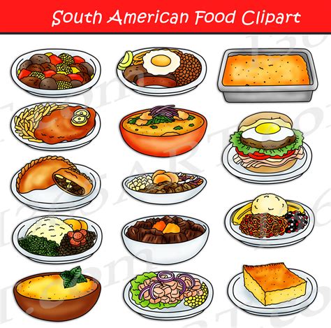 You can also eat casserole made from green beans. South American Food Clipart Set Download - Clipart 4 School