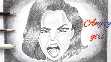 How To Draw A Angry Girlhow To Draw A Angry Faceeasy Pencil