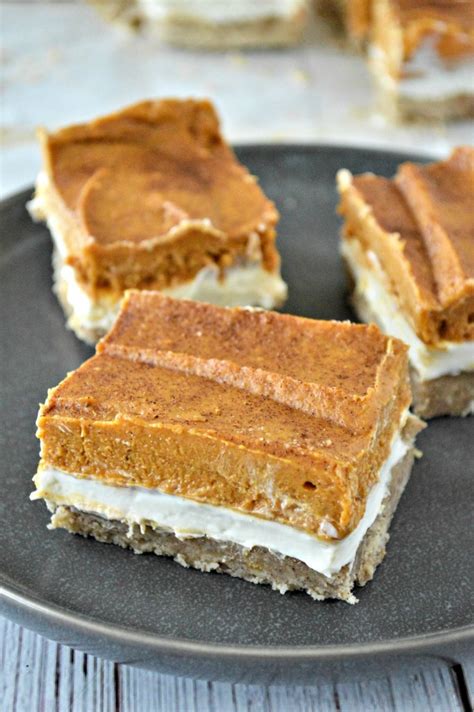 Keto Pumpkin Cheesecake Bars Recipe Stylish Cravings