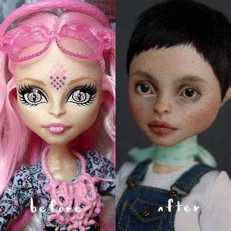 Artist Removes Makeup From Mass Produced Dolls To Transform Them Into
