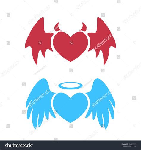 Angel And Devil Stock Vector Illustration 394812475 Shutterstock