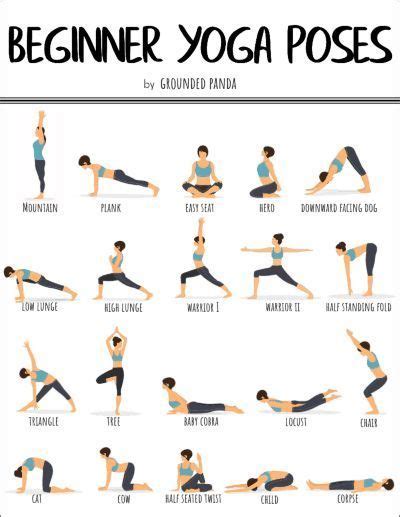 20 Yoga Posen für komplette Anfänger Kostenlose Druckversion