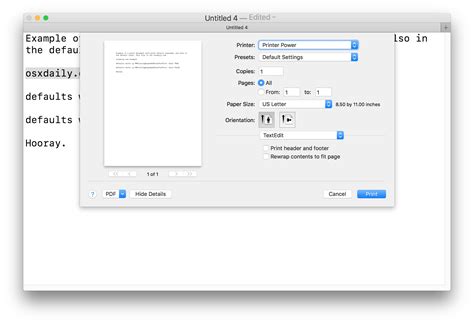 How To Show The Expanded Print Details Dialog In Mac Os By Default