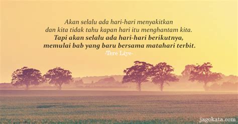Sesaat setelah kopi ini habis kadang terasa pahit, tapi itu yang membuat mata terbuka. Tanrif: Kata Mutiara Tentang Matahari Terbenam