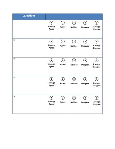 Plantillas Y Ejemplos De Escalas De Likert Gratis Mundo Plantillas