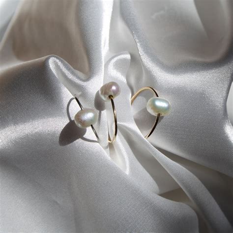 Simple Pearl Ring Biophilia Jewellery