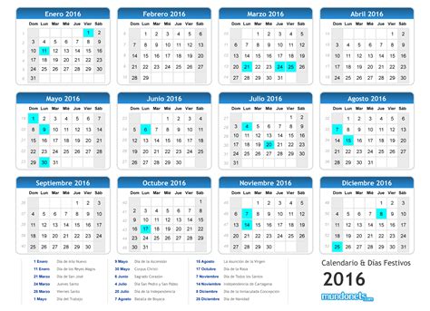 Calendario Del 2016 Calendario Por Semana Calendario 2016
