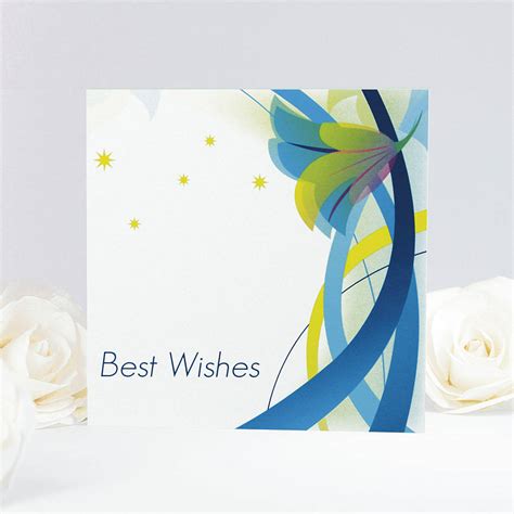 Floral Best Wishes Card By Munchkin Creative
