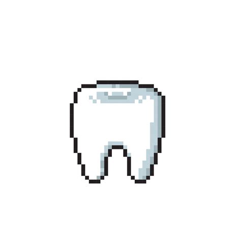 Single Tooth In Pixel Art Style 21787933 Vector Art At Vecteezy