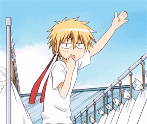 这里 GIF Hi Hey Hello Discover Share GIFs Maid sama manga Anime