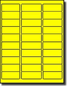 fluorescent yellow address labels   sheet avery