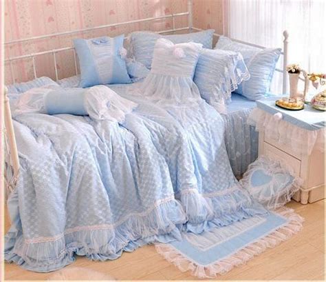 cotton princess korean bedding sets queen king lace satin