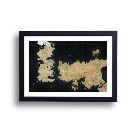 Game Of Thrones Map Of Westeros And Essos Game Of Thrones Etsy Game