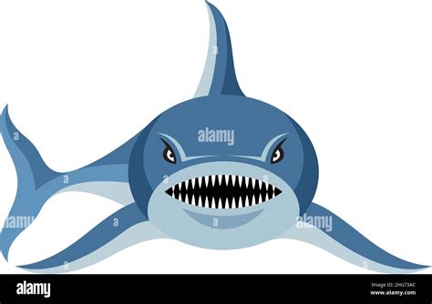 Angry Shark Cartoon Mascot Stock Vector Image And Art Alamy