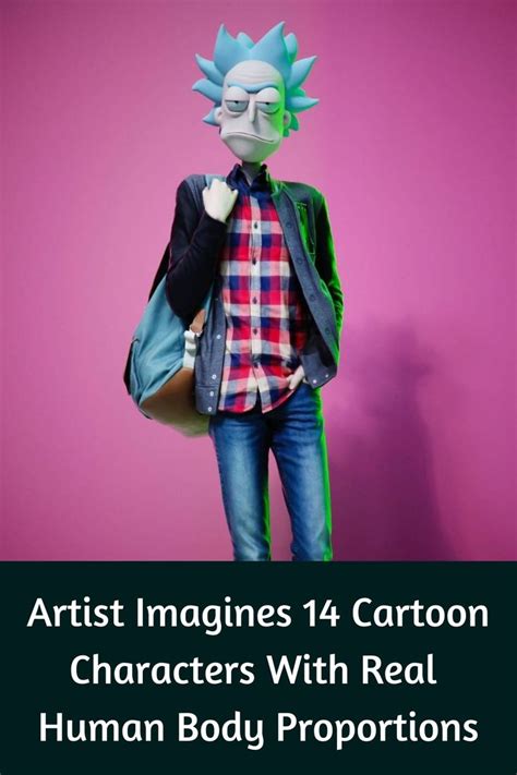 Artist Imagines 14 Cartoon Characters With Real Human Body Proportions