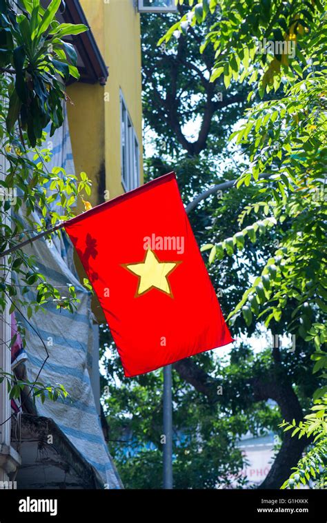 Vietnamese Flag Hanoi Stock Photo Alamy