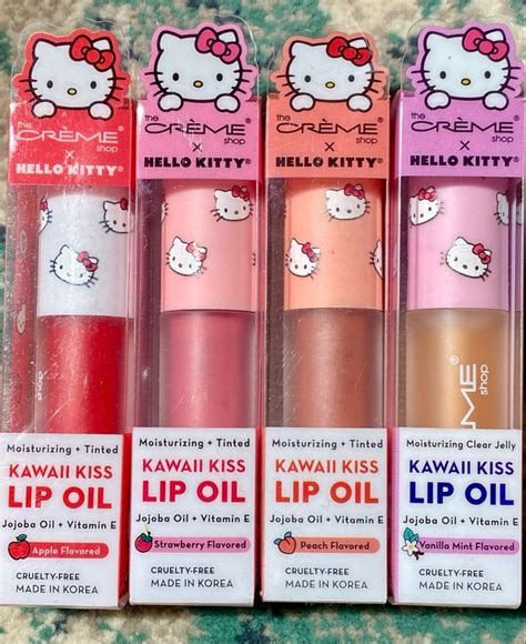 Hello Kitty X Crème Shop Lip Oils Productos Labiales Maquillaje De