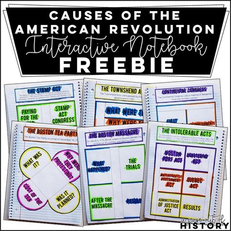 Causes Of The American Revolution Interactive Notebook And Graphic