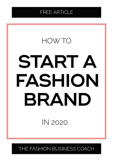 How To Start A Fashion Business In 2020 — The Fashion Business Coach