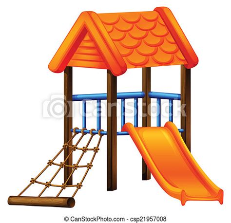 Vector Clipart Of A Play Area At The Park Illustration Of A Play Area