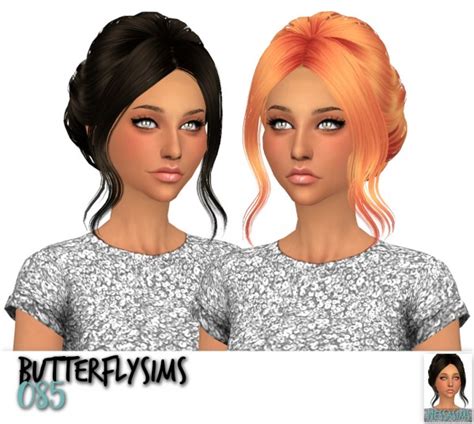 Sims 4 Hairs ~ Nessa Sims Butterfly S 049 078 085 086 091092 Hair