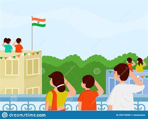 India National Festival Celebration Background With Indian People