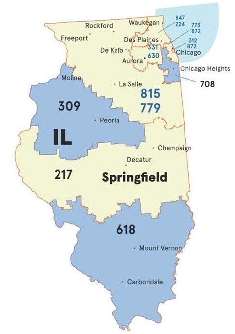 26 Illinois Area Code Map Maps Online For You Images And Photos Finder