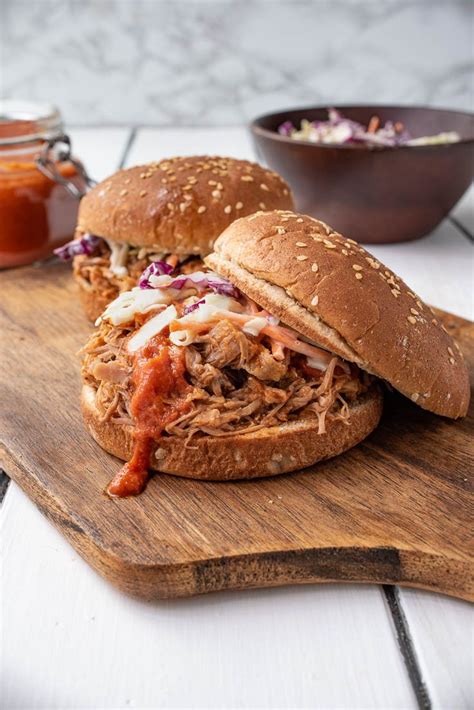 Slow Roasted Pulled Pork Sandwiches Culinary Ginger