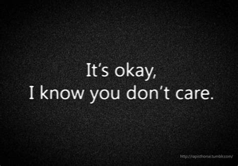 It S Okay I Know You Don T Care You Dont Care Quotes Caring Quotes Relationships Doesnt