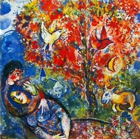 Marc Chagall The Enamoured Art Print For Sale