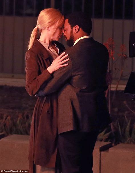 Nicole Kidman Shares A Kiss With Chiwetel Ejiofor On Set Of The Secret