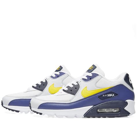 Nike Air Max 90 Essential White Tour Yellow And Blue End Tw
