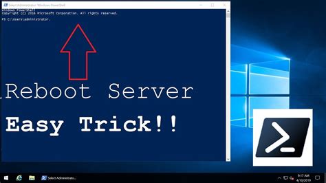 Reboot Windows Server Using Powershell Youtube