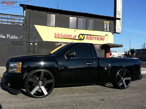 Chevrolet Silverado 1500 Dub Baller S116 Wheels Black And Machined With