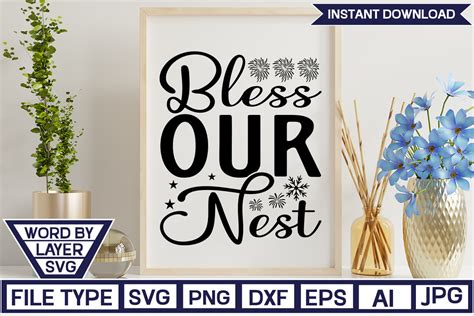 Bless Our Nest Svg Cut File Graphic By Nzgraphic · Creative Fabrica