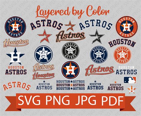Houston Astros Svg Bundle Baseball Layered Svg  Png Etsy