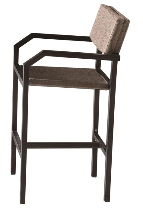 Barite Modern Outdoor Bar Stool With Arms Icon Outdoor Contract