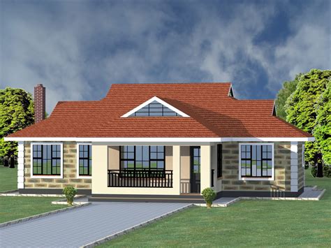Beautiful House Designs Kenya 3 Bedroom Design 1119b Hpd Team The