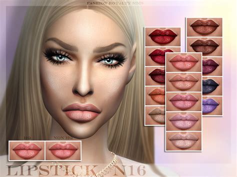 Sims 4 Ccs The Best Lipstick N16 Hq By Fashionroyaltysims