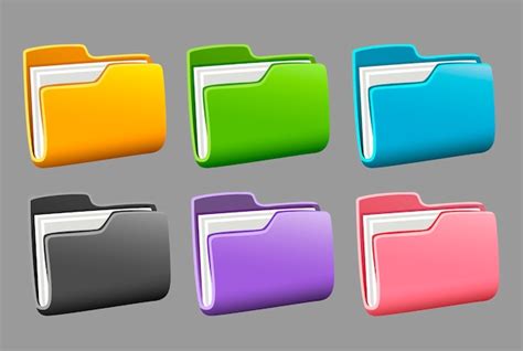 Premium Vector Icons Folders Set