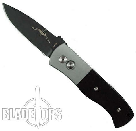 Protech Emerson Cqc7 Spear Point Auto Knife Greyblack Handle Dlc