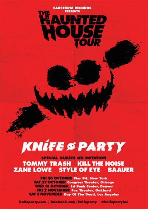 haunted house tour knife party chicago ill tickets and lineup on oct 27 2012 at congress